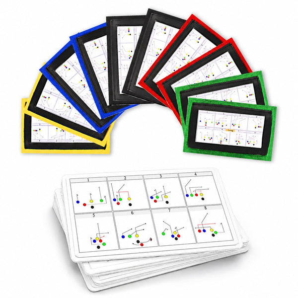 5 on 5 flag football wristbands with plays - 10 Pack