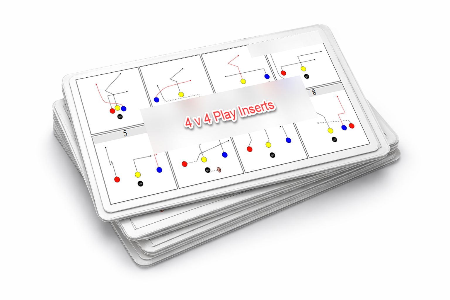 4 Man Flag Football plays, playbooks, wristbands and play